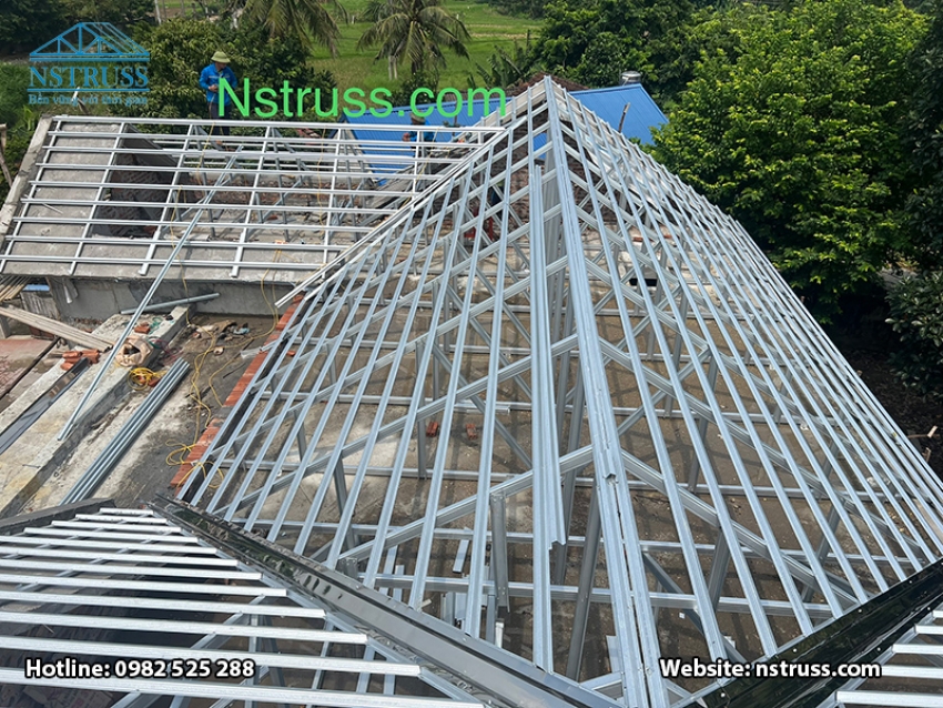 Kết cấu mái ngói kèo thép