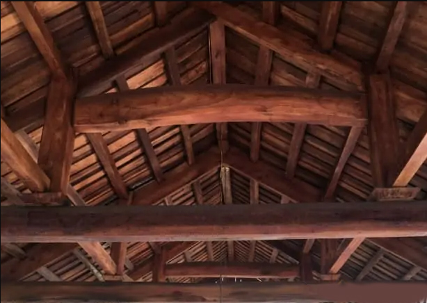 khung kèo mái ngói bằng gỗ 
